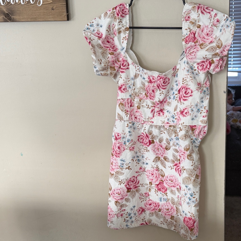 Show Me Your MuMu Floral Mini Dress - Pink and White